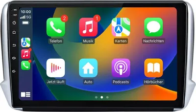 Immagine prodotto di Autoradio Android da 10'' con 64 GB per Peugeot 2008 2013-2017 CarPlay Android Auto Navi Bluetooth DAB+ Telecamera posteriore