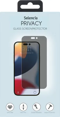 Immagine prodotto di iPhone 14 Pro Max Screenprotector: Selencia Screen Protector Privacy Vetro Temperato - Trasparente