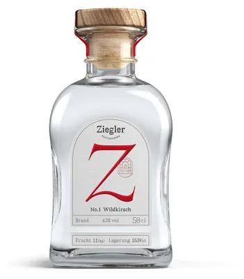 Obrázok produktu pre Ziegler No.1, pálenka z divokej čerešne | Zlatá medaila ISW 2023 | Zrelo päť rokov | 43 % obj. | 500 ml