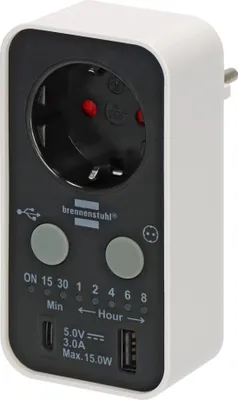 Image de Brennenstuhl 1506180 Steckdosen-Timer digital 3000 W IP20 (1506180)
