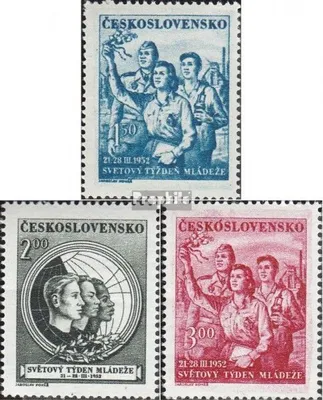 Produktbild von Briefmarken Tschechoslowakei 1952 Mi 712-714 (kompl.Ausg.) postfrisch Jugendwoche