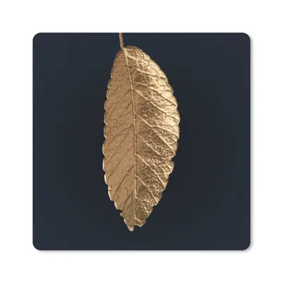 Produktbild von MuchoWow® Mauspad Mousepad Blätter - Schwarz - Gold - Luxus - Natur 30x30 cm - Mousepads - Maus Mat - Pad - Mausunterlage - Gaming
