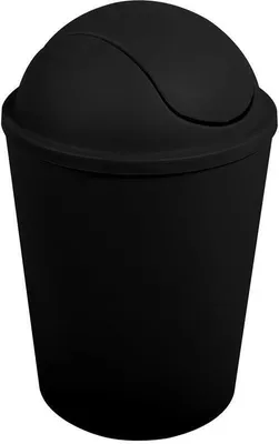 Produktbild von MSV Kosmetikeimer Abfalleimer Schwingdeckeleimer 5,5 Liter Kunststoff Schwarz