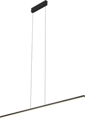 Produktbild von LED Pendelleuchte Aluminium Metall H: max. 160 cm Schwarz länglich warmweiß 3000 K 1150 lm Modern