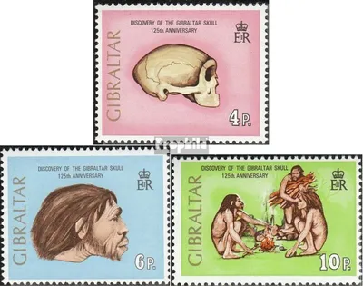 Produktbild von Briefmarken Gibraltar 1973 Mi 299-301 (kompl.Ausg.) postfrisch Gibraltar-Schädel