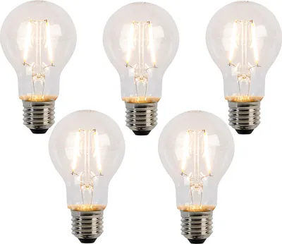 Produktbild von LUEDD 5er Set E27 LED Filament Glühbirnen A60 2W 210lm 2200K