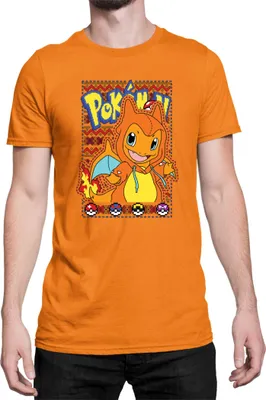 Immagine prodotto di Maglietta da uomo Japan Manga Anime Comics Pokemon 021, Man M , Orange