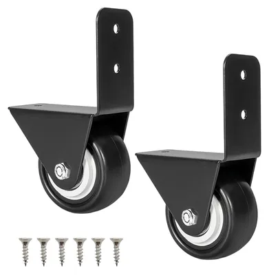 Image de Roulettes pour meubles, diamètre 40 mm, pivotantes à 360°, lot de 2, en polyuréthane, pour meubles