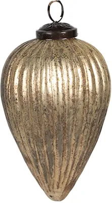 Obrázok produktu pre Zlatá vianočná guľa Clayre & Eef, Ø 9 x 14 cm