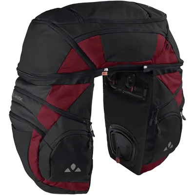 Produktbild von Vaude Karakorum Pro Gepäckträgertasche black red 65 Liter