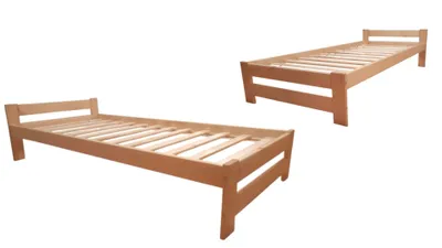 Produktbild von Happy Babies - HOLZBETT 90x200 + RAHMEN aus Kiefer - Schnellaufbau, Schlafzimmerbett, einfacher Aufbau, Massivholz