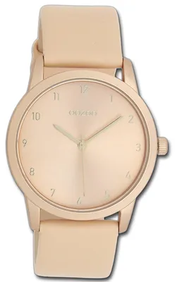 Imagen del producto de Reloj de pulsera Oozoo Damenuhr, correa de cuero beige, movimiento de cuarzo, esfera analógica, modelo D3UOC11078