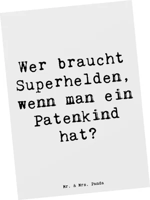 Produktbild von Mr. & Mrs. Panda Grußkarte Spruch Patenkind Wunder - Weiß - Geschenk, Freude, bildkarte, Familie, Weihnachten, Fotokarte, Postkarten, Kinder, Postkarte, Fürsorge, süß