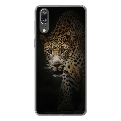Produktbild von MuchoWow® Handyhülle Schutzhülle Hülle für Huawei P20 Leopard - Wilde Tiere - Licht Silikon Softcase Handy Hülle - Hardcover