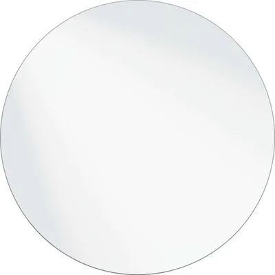 A round mirror on a white background.