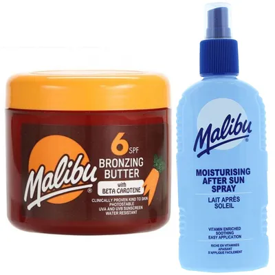 Image de Malibu Sunscreen Accelerator SPF6 300 ml + Baume après-soleil en spray 200 ml