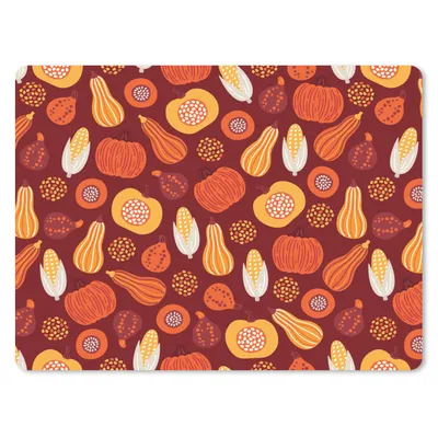 Produktbild von MuchoWow® Mauspad Mousepad Kürbis - Mais - Herbst - Muster 23x19 cm - Mousepads - Maus Mat - Pad - Mausunterlage - Schreibtischunterlage - Mauspad