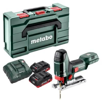 Image de Scie sauteuse sans fil Metabo ST 18 L 90 18 V 90 mm + 2 batteries LiHD 4,0 Ah + chargeur + Metabox