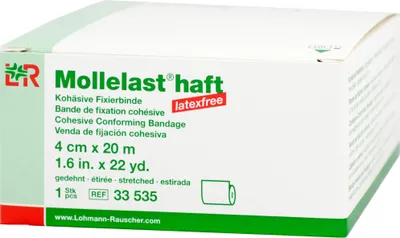 Image de Mollelast adhésif sans latex, blanc 4cm x 20m | Pièce (1 pièce)