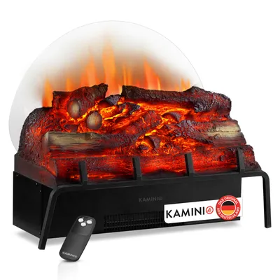 Produktbild von KAMINIO Elektrokamin NOAH - Elektrischer Kamineinsatz mit Heizung, 3D-Flammeneffekt, Fernbedienung
