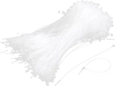 Image de 5000 fils de sécurité pour étiquettes | 180mm Loop Pins Set | Utilisation sans pistolet d'étiquetage / agrafage | fils transparents pour vêtements et autres étiquettes de produits | Loop Lock fil d'étiquette de prix