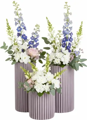 Produktbild von HowHomely | Blumenvase - Vase - lila - 3er Set - Pflanzenvase - aus Kunststoff - Dekorativ