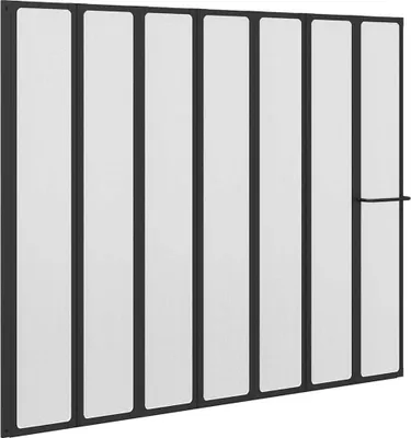 Produktbild von vidaXL Duschwand, 140 x 168 cm, 7 Faltwände, Aluminiumrahmen, PP-Board, wasserdichte Gummidichtungen, weiß, aufklappbar, mit Handtuchhalter, platzsparend, universell montierbar (rechts/links), inkl. Installationszubehör, für rechteckige und polygonale Duschwannen