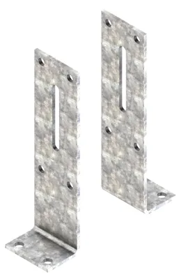 Produktbild von Pfostenanker Osmo L-Anker zum Aufschrauben inkl. Befestigung für Holzpfosten 2 Stück 45 x 60 x 220 mm feuerverzinkt
