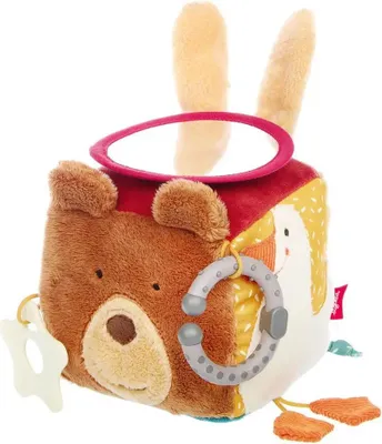 Immagine prodotto di sigikid PlayQ Aktiv-Würfel Yellow, Greifling, Greifspielzeug, Plüschwürfel, Spielzeug, Polyester, 43070