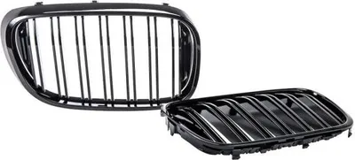 Produktbild von Doppelsteg Kühlergrill Schwarz GLANZ Performance passt passend für BMW 7er G11 G12 2014-2019