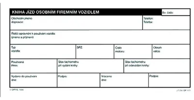 Produktbild von Kniha jízd Optys  -  1/3 A4 / osobního firmního vozidla 32 listů / 1171