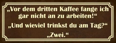 Produktbild von vianmo Holzschild 10x27 cm vor dem 3 Kaffee nicht arbeiten Spruch Zitat