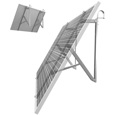 Obrázok produktu pre Držiak pre solárne panely na balkóne, systém pre balkónové solárne elektrárne, podstavec pre solárne panely, zábradlie, balkón, uhol 10°–40°, s okrúhlym hákom