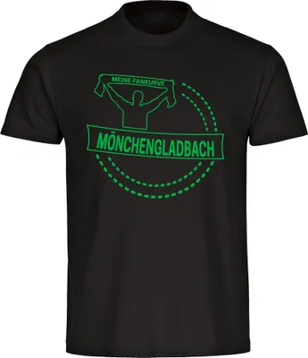Produktbild von multifanshop Kinder T-Shirt - Mönchengladbach - Meine Fankurve, schwarz, Größe 152