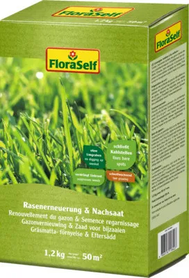 Produktbild von Nachsaatrasen FloraSelf Rasenerneuerung 1,2 kg für 50 m²