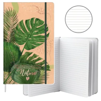 Image de Carnet A5 80 pages lignées avec motif Feuilles de Monstera