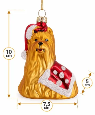 Produktbild von Weihnachtskugel Figur Glas Christbaumschmuck Weihnachtsdeko Baumschmuck Hund