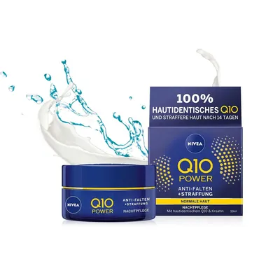 Produktbild von Nivea Q10 Power Anti Falten Straffung Nachtpflege mildert Falten 50ml