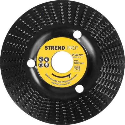 Obrázek produktu pro Strend Pro kotouč, 125 mm, rašplový kotouč na dřevo, jemný, pro úhlové brusky