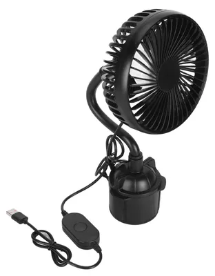 Produktbild von Auto-Ventilator, leistungsstark, geräuscharm, 3 Geschwindigkeiten, verstellbar, tragbar, USB-betrieben, mit Schwanenhals, für LKW, Wohnmobile, Busse