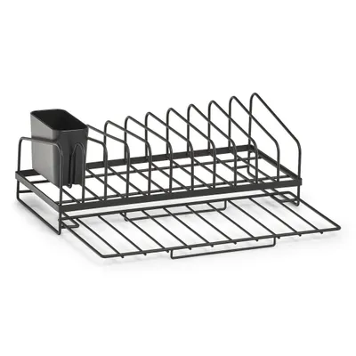Zdjęcie produktu dla Zeller wysuwany ociekacz na naczynia, metalowy, 36,8x17,5x13,5, czarny
