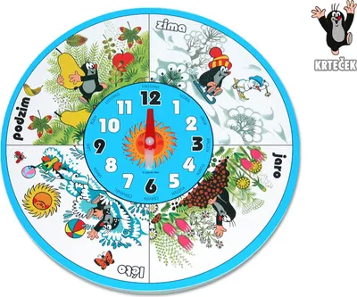 Obrázek produktu pro Hodiny dřevěné Krtek 20 cm