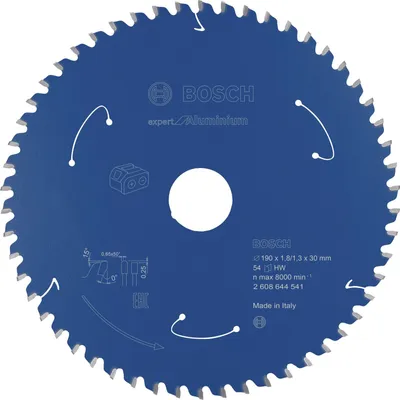 Produktbild von Kreissägeblatt für Akkusägen Expert for Aluminium, 190 x 1,8/1,3 x 30, 54 Zähne
