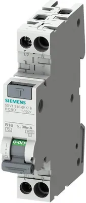 Zdjęcie produktu dla Siemens FI / LS kombinacja kompaktowa 6kA typ A 30mA B16