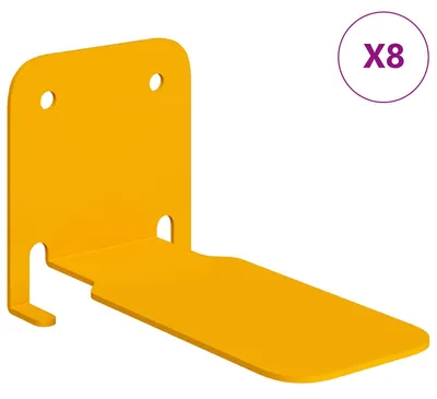 Obrázok produktu pre Závesná polica Nástenný 8 pcs Horčicová žltá 6 x 10,8 x 6,6 cm