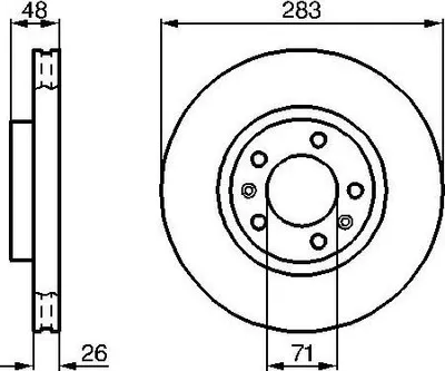 Image de BOSCH Disques de frein (2 pièces) 0 986 478 125