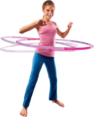 Produktbild von Famanu Hula-Hoop-Reifen 8-teilig - Rosa - 80 cm Durchmesser - Sportreifen - Gymnastikreifen