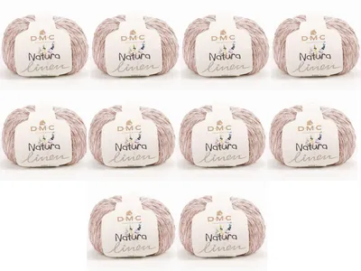 Produktbild von Auslaufmodell 10x Natura Linen von DMC – Premium Sommergarn mit Leinen (50 g) color (134)