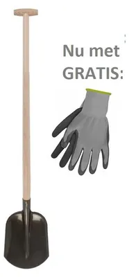 Immagine prodotto di Pala da giardino in acciaio temprato con manico in legno di faggio