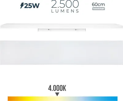 Image de Réglette Led 25w Edm éclairage Lumière Du Jour 4000k - Edm